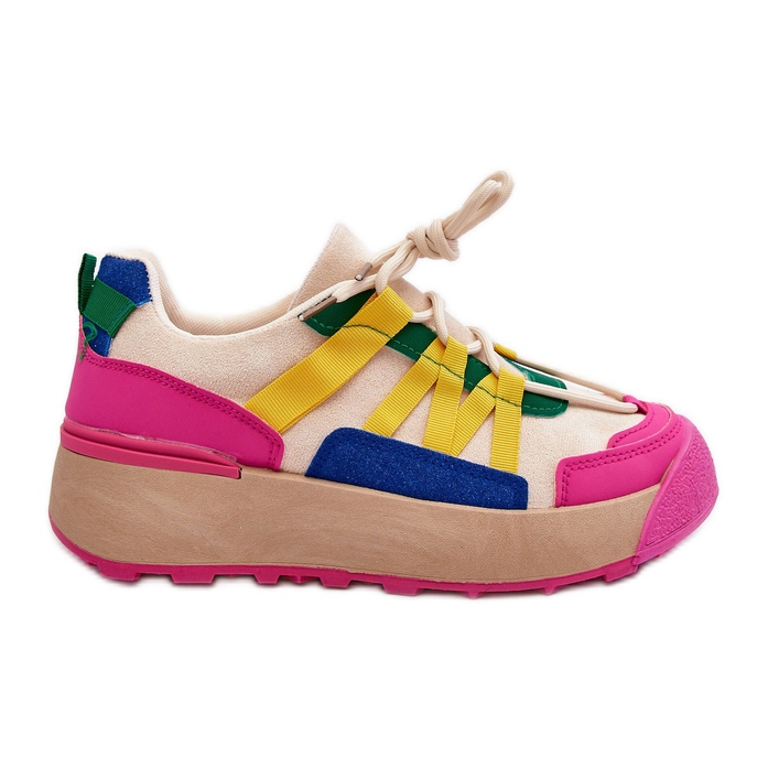 PS1 Chaussures de sport à plateforme en daim pour femmes Multicolore Rohan