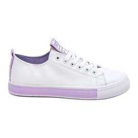 Baskets Classiques Femme Blanc-Violet Ville blanche