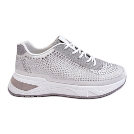 PS1 Baskets Femme Avec Zircon Blanc Raiden gris