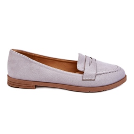 PS1 Mocassins Confortables en Daim pour Femme Gris Lucca