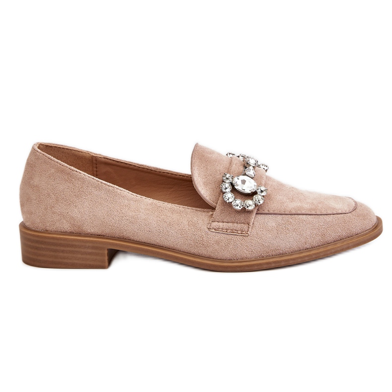 PS1 Elégants mocassins en daim beige foncé Aliya
