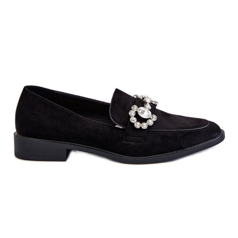 PS1 Élégantes Mocassins en Daim Noir Aliya le noir