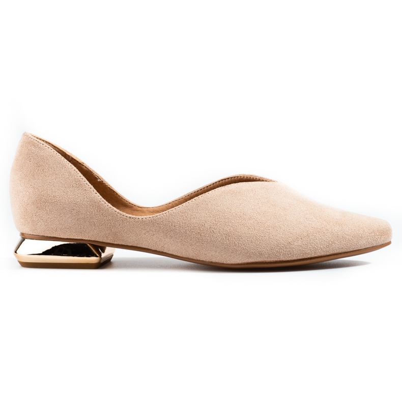 W. Potocki Ballerines femme daim Potocki beige