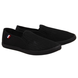 News Baskets noires ajourées à enfiler pour hommes