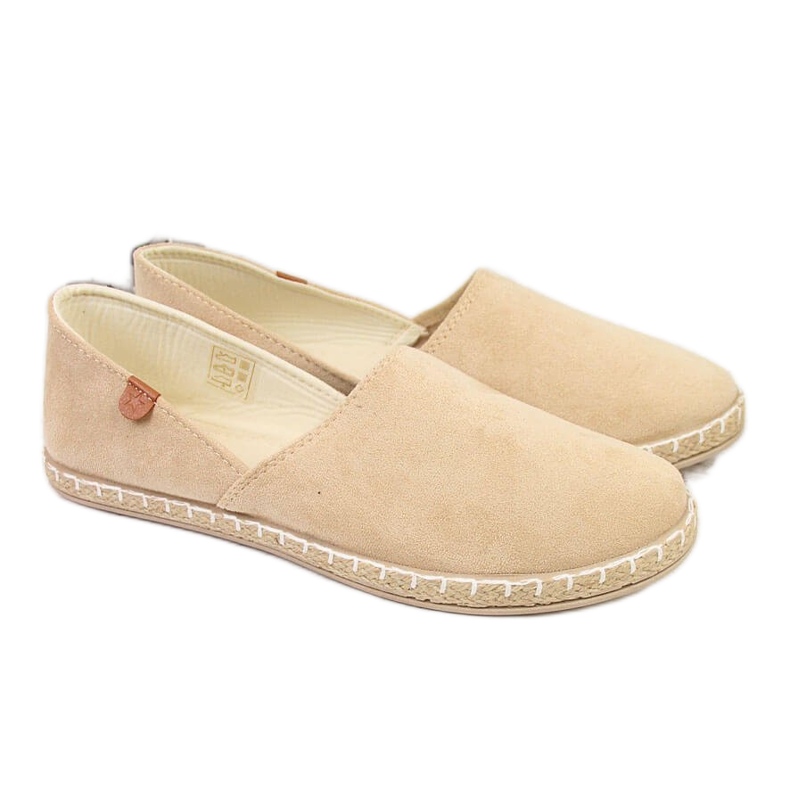 Espadrilles ajourées femme daim beige NEWS 20TX02-2416