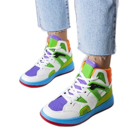 Baskets vertes de Marjorie blanche