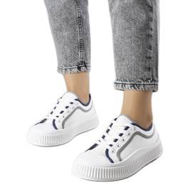 Baskets compensées blanches Johanna