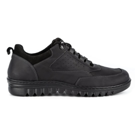 WASAK Chaussures décontractées en cuir pour hommes 0228W noir