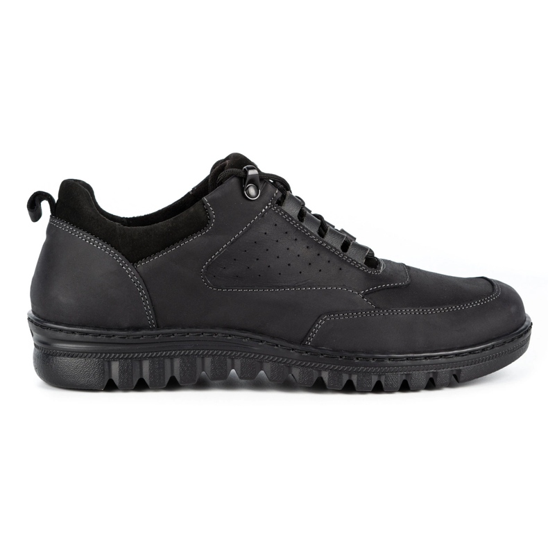 WASAK Chaussures décontractées en cuir pour hommes 0228W noir le noir