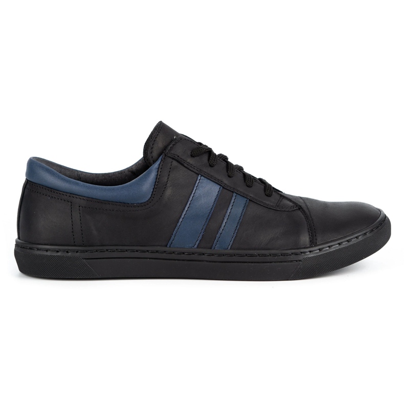 WASAK Chaussures décontractées en cuir pour hommes 0150W noir le noir