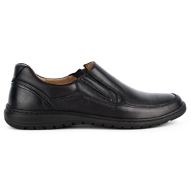 WASAK Chaussures à enfiler en cuir pour hommes 0115W noir