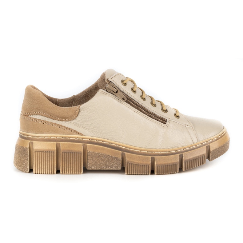 WASAK Chaussures femme sneakers en cuir 0663W beige