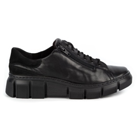 WASAK Chaussures femme baskets en cuir 0663W noir