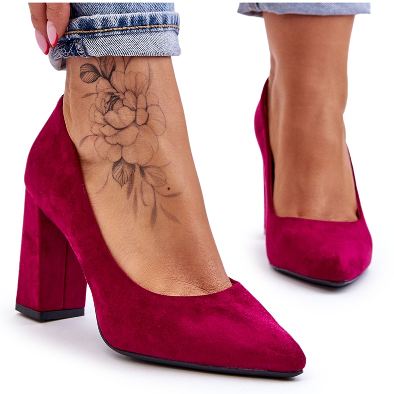 Escarpins Talon Daim Sergio Leone PB216 Fuchsia rose