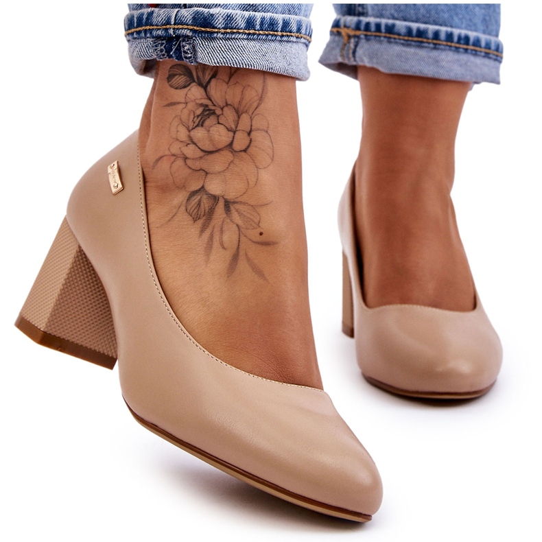 Escarpins à Talon Sergio Leone PB178 Beige Escarpins à Talon Sergio Leone PB178 Beige