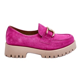 Lemar Mocassins Daim Tendance Fuchsia Rayhan rose
