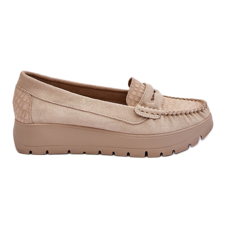 Lemar Mocassins Plateforme Daim Beige Clair Milana Lemar Mocassins Plateforme Daim Beige Clair Milana