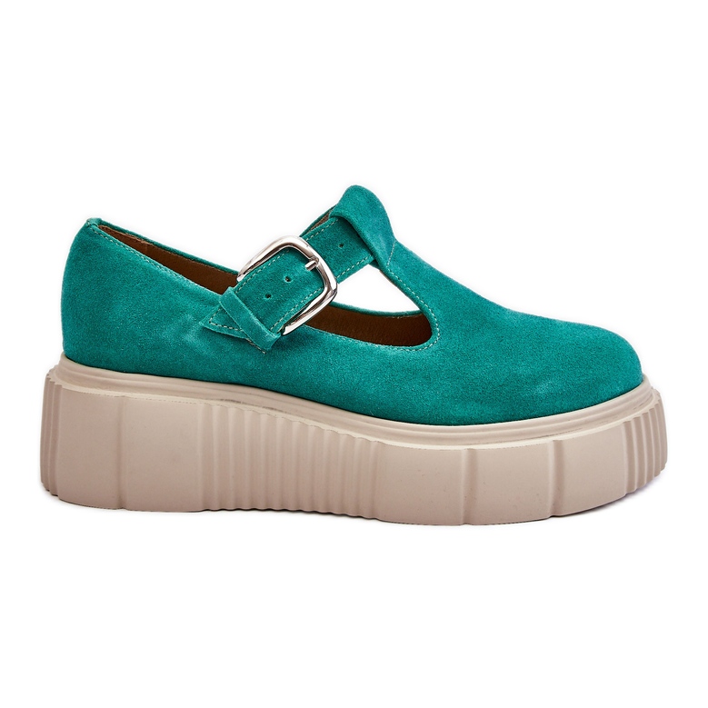 Lemar Brogues en daim à la mode sur une plate-forme massive vert Colson
