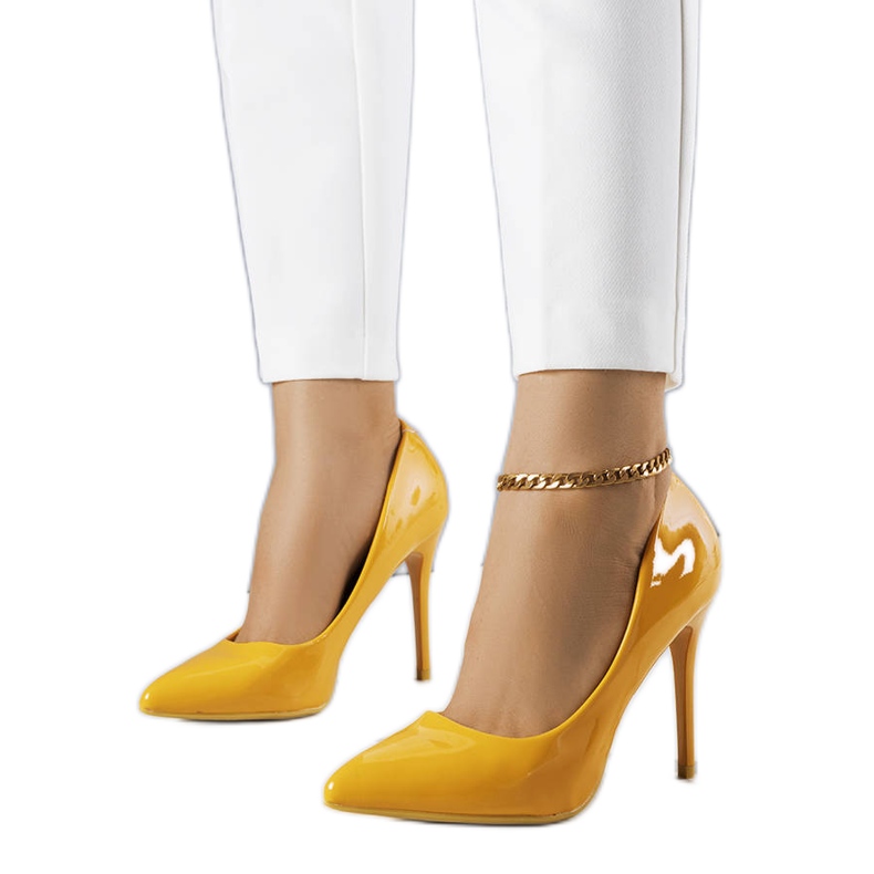 BM Escarpins Tiffany laqués orange