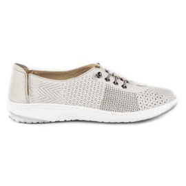 WASAK Chaussures femme sneakers en cuir 0625W blanc