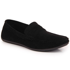 News Mocassins homme en daim noir le noir