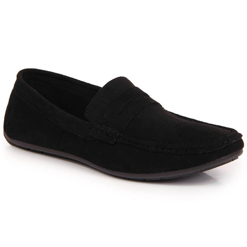 News Mocassins homme en daim noir le noir