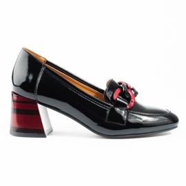 Escarpins Vinceza noirs avec chaîne pour femmes