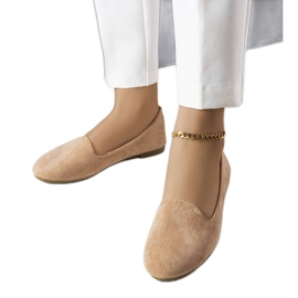 Marion ballerines en éco-daim beige