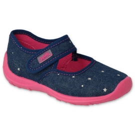 Befado Béfado Children's Slippers 661x012 Navy-rose en étoiles bleu