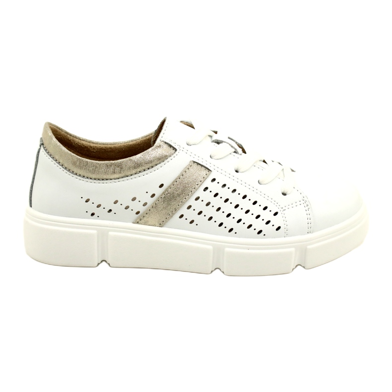 Baskets en cuir ajouré Filippo DP4531/23 WH GO