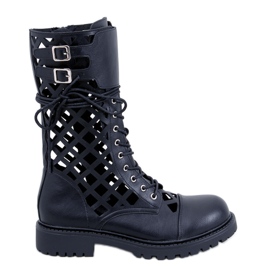 BM Bottines Brady noires ajourées le noir