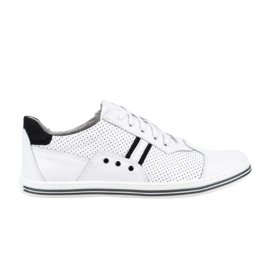 Polbut Chaussures casual homme 1801P blanc avec noir
