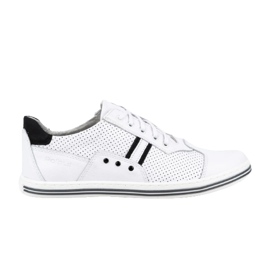 Polbut Chaussures casual homme 1801P blanc avec noir blanche