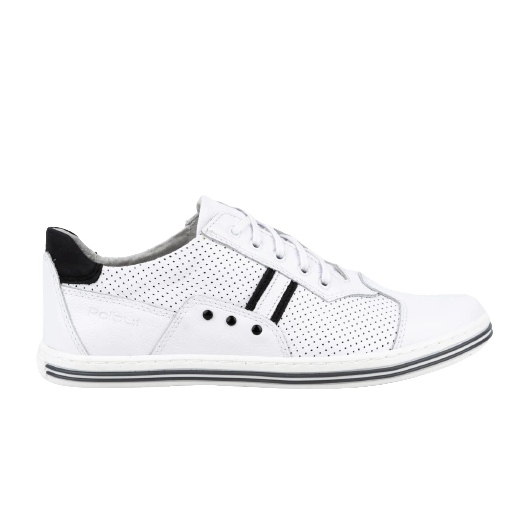 Polbut Chaussures casual homme 1801P blanc avec noir blanche Polbut Chaussures casual homme 1801P blanc avec noir blanche