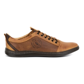 Polbut Chaussures décontractées en cuir pour hommes 2121p rouge brun Polbut Chaussures décontractées en cuir pour hommes 2121p rouge brun