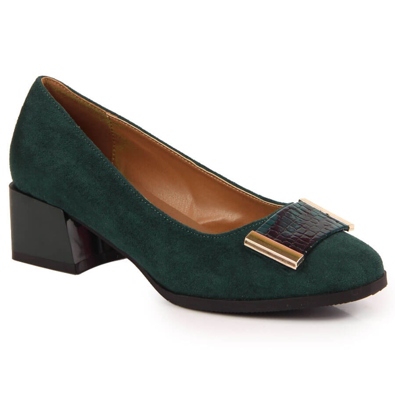 Escarpins femme daim vert Jezzi RMR2130A-9