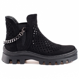 Bottes femme ajourées Potocki Noir le noir