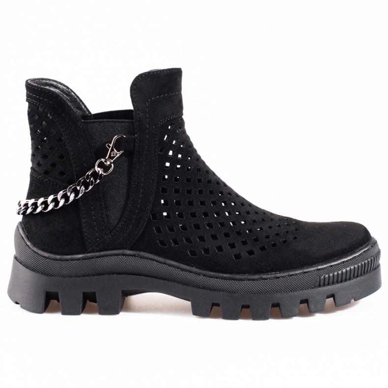Bottes femme ajourées Potocki Noir le noir