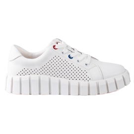 W. Potocki Chaussures de sport en cuir blanc de Potocki