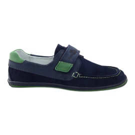 Chaussures en cuir avec velcro pour garçon RenBut 4249, bleu marine