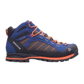 Chaussures trekking homme BERGSON Kadam Mid Stx bleu orange Chaussures trekking homme BERGSON Kadam Mid Stx bleu orange