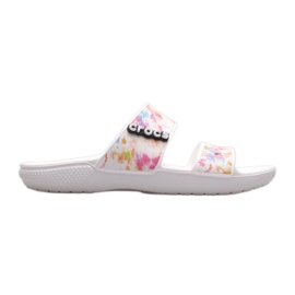 Chaussons femme CROCS Classic Tie Dye Graphic 207283-928 blanc multicolore