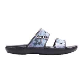 Chaussons femme CROCS Classic Tie Dye Graphic 207283-988 noir multicolore