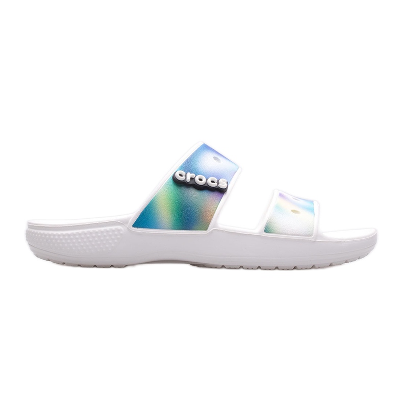 Chaussons femme CROCS Classic Solarized Sandal 207771-94S blanche multicolore Chaussons femme CROCS Classic Solarized Sandal 207771-94S blanche multicolore