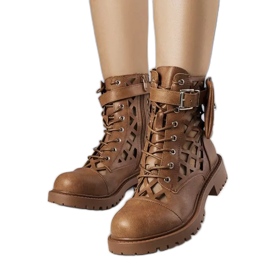 BM Bottines Cecelia marron ajourées brun