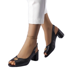 Sandales Grimard élégantes noires le noir