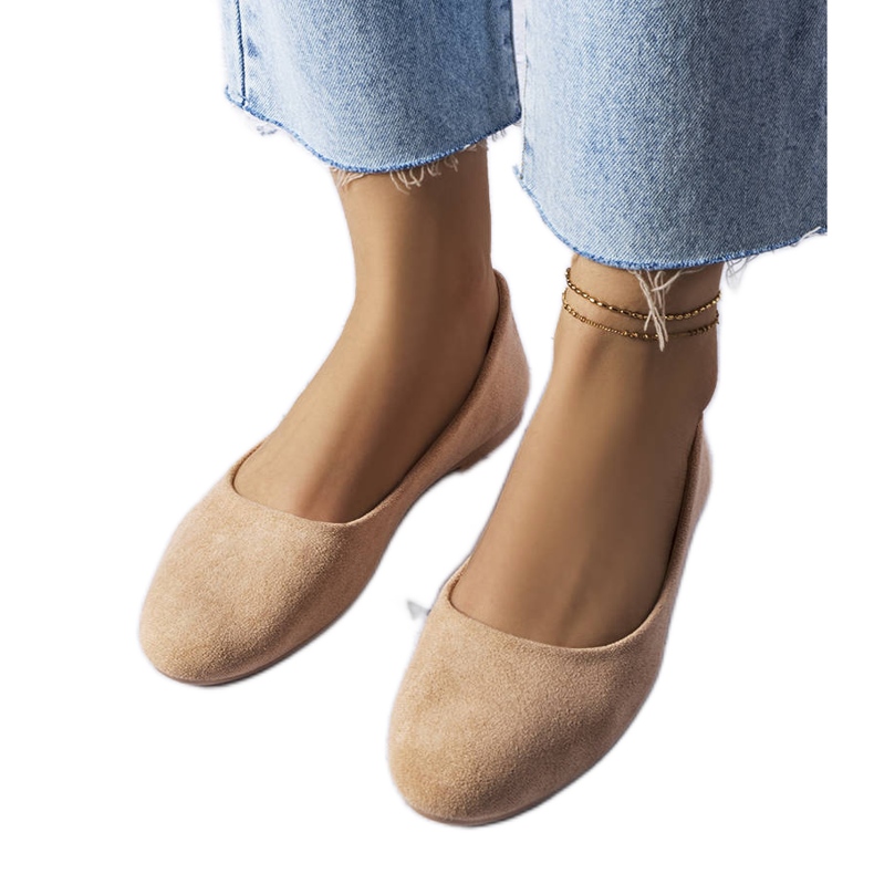 Mocassins beiges avec semelle en cuir de Lespérance