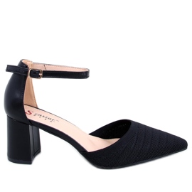 Seastar Escarpins à talons avec ceinture Rossi Black noir