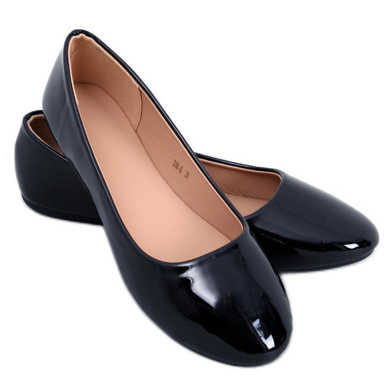 BM Cargil Ballerines laquées noires le noir