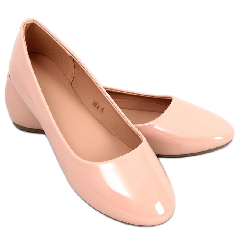 BM Cargil Ballerines Laquées Beige